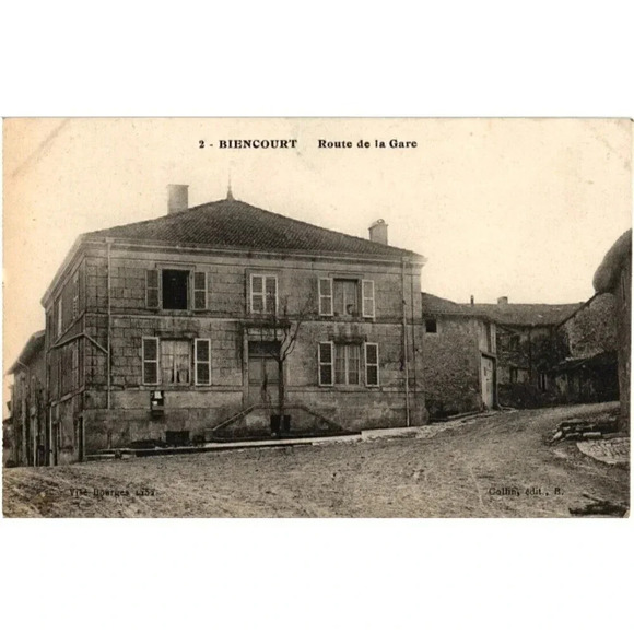 BIENCOURT Route de la Gare Postcard - Picture 1 of 2